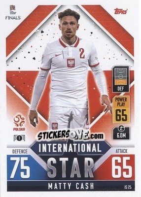 Sticker Matty Cash - The Road To Uefa Nations League Finals 2022-2023. Match Attax 101 n. IS25 - Topps
