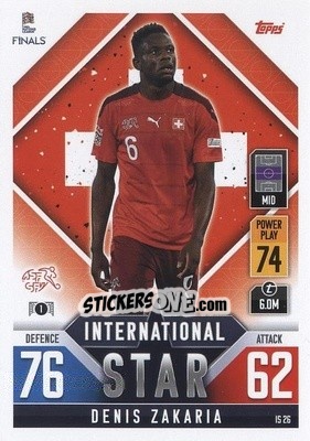 Cromo Denis Zakaria - The Road to UEFA Nations League Finals 2022-2023. Match Attax 101 - Topps
