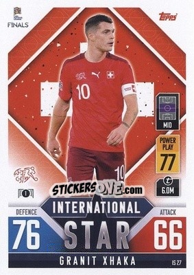 Sticker Granit Xhaka - The Road to UEFA Nations League Finals 2022-2023. Match Attax 101 - Topps