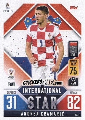Sticker Andrej Kramarić - The Road to UEFA Nations League Finals 2022-2023. Match Attax 101 - Topps
