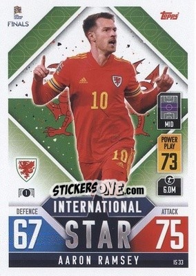 Sticker Aaron Ramsey - The Road to UEFA Nations League Finals 2022-2023. Match Attax 101 - Topps