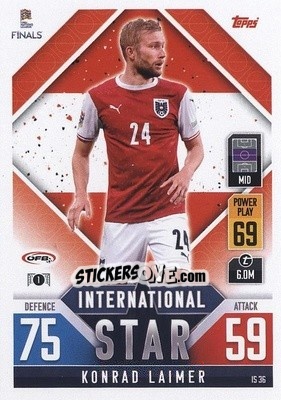 Sticker Konrad Lahmer - The Road To Uefa Nations League Finals 2022-2023. Match Attax 101 n. IS36 - Topps