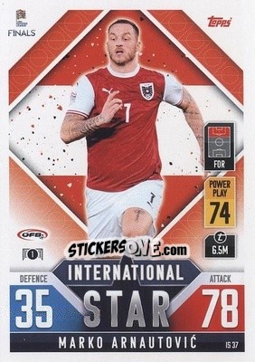Sticker Marko Arnautović - The Road To Uefa Nations League Finals 2022-2023. Match Attax 101 n. IS37 - Topps