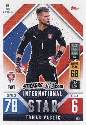 Sticker Tomáš Vaclík - The Road to UEFA Nations League Finals 2022-2023. Match Attax 101 - Topps