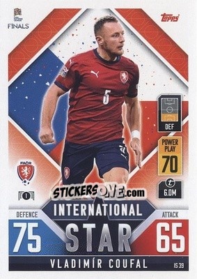 Sticker Vladimír Coufal - The Road to UEFA Nations League Finals 2022-2023. Match Attax 101 - Topps