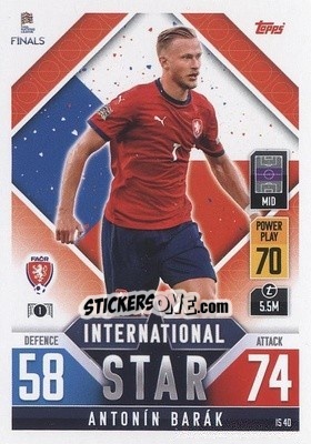 Sticker Antonín Barák - The Road to UEFA Nations League Finals 2022-2023. Match Attax 101 - Topps