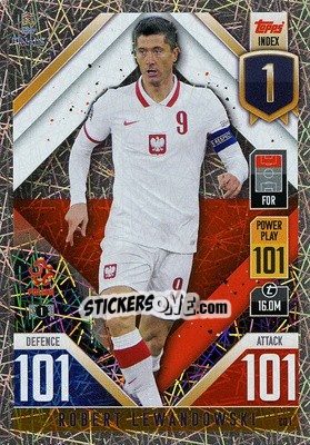 Figurina Robert Lewandowski - The Road to UEFA Nations League Finals 2022-2023. Match Attax 101 - Topps