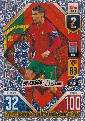 Sticker Cristiano Ronaldo - The Road To Uefa Nations League Finals 2022-2023. Match Attax 101 n. CD2 - Topps