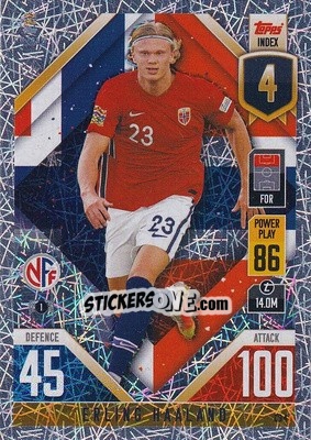 Sticker Erling Haaland - The Road to UEFA Nations League Finals 2022-2023. Match Attax 101 - Topps