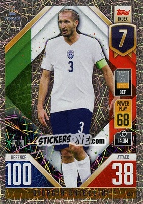 Sticker Giorgio Chiellini - The Road to UEFA Nations League Finals 2022-2023. Match Attax 101 - Topps