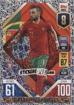Sticker Bruno Fernandes - The Road to UEFA Nations League Finals 2022-2023. Match Attax 101 - Topps