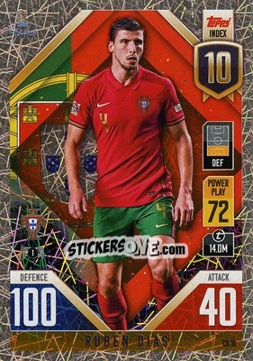 Cromo Rúben Dias - The Road to UEFA Nations League Finals 2022-2023. Match Attax 101 - Topps