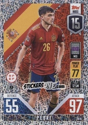 Cromo Pedri - The Road to UEFA Nations League Finals 2022-2023. Match Attax 101 - Topps