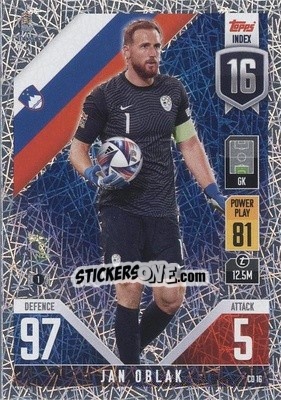 Sticker Jan Oblak - The Road to UEFA Nations League Finals 2022-2023. Match Attax 101 - Topps