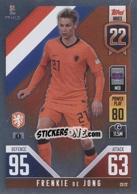Sticker Frenkie de Jong - The Road To Uefa Nations League Finals 2022-2023. Match Attax 101 n. CD22 - Topps