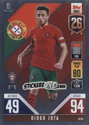 Sticker Diogo Jota - The Road To Uefa Nations League Finals 2022-2023. Match Attax 101 n. CD26 - Topps