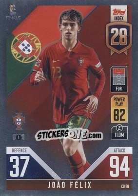 Sticker João Félix - The Road To Uefa Nations League Finals 2022-2023. Match Attax 101 n. CD28 - Topps