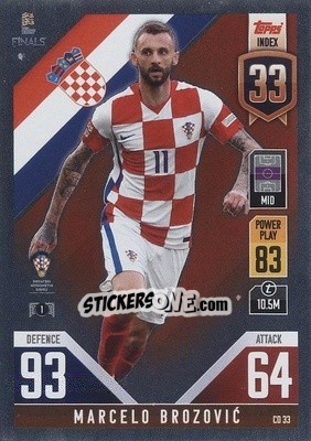 Sticker Marcelo Brozović - The Road To Uefa Nations League Finals 2022-2023. Match Attax 101 n. CD33 - Topps
