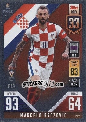 Cromo Marcelo Brozović - The Road to UEFA Nations League Finals 2022-2023. Match Attax 101 - Topps