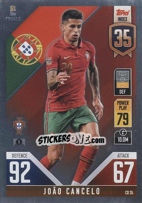 Sticker João Cancelo - The Road To Uefa Nations League Finals 2022-2023. Match Attax 101 n. CD35 - Topps