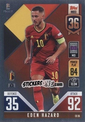 Sticker Eden Hazard - The Road To Uefa Nations League Finals 2022-2023. Match Attax 101 n. CD36 - Topps