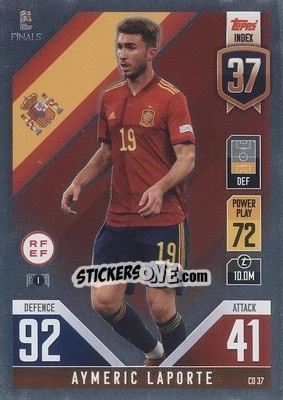 Cromo Aymeric Laporte - The Road to UEFA Nations League Finals 2022-2023. Match Attax 101 - Topps