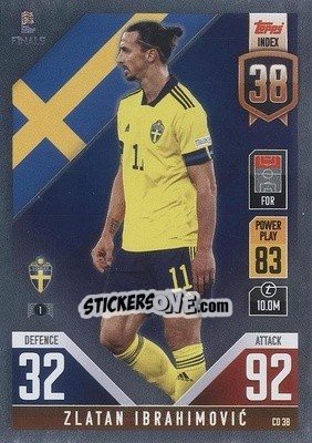 Sticker Zlatan Ibrahimović - The Road To Uefa Nations League Finals 2022-2023. Match Attax 101 n. CD38 - Topps
