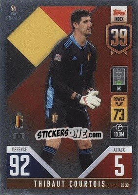 Sticker Thibaut Courtois - The Road to UEFA Nations League Finals 2022-2023. Match Attax 101 - Topps