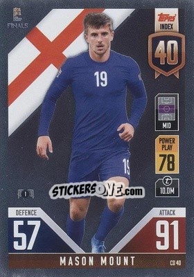 Sticker Mason Mount - The Road To Uefa Nations League Finals 2022-2023. Match Attax 101 n. CD40 - Topps