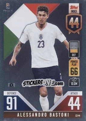 Sticker Alessandro Bastoni - The Road To Uefa Nations League Finals 2022-2023. Match Attax 101 n. CD44 - Topps