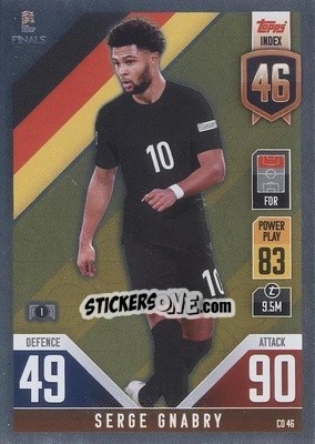 Sticker Serge Gnabry - The Road To Uefa Nations League Finals 2022-2023. Match Attax 101 n. CD46 - Topps