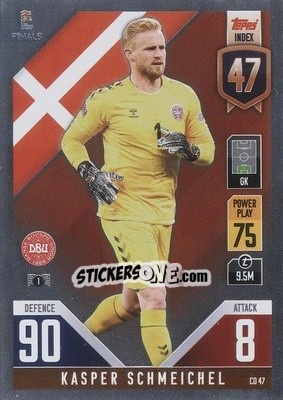 Sticker Kasper Schmeichel - The Road To Uefa Nations League Finals 2022-2023. Match Attax 101 n. CD47 - Topps