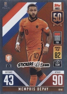 Figurina Memphis Depay - The Road to UEFA Nations League Finals 2022-2023. Match Attax 101 - Topps