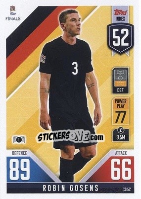 Sticker Robin Gosens - The Road to UEFA Nations League Finals 2022-2023. Match Attax 101 - Topps