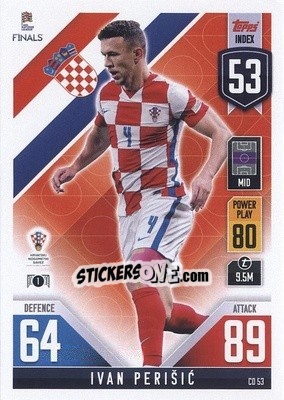 Sticker Ivan Perišić - The Road To Uefa Nations League Finals 2022-2023. Match Attax 101 n. CD53 - Topps