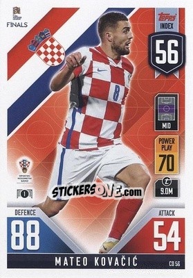 Sticker Mateo Kovačić - The Road To Uefa Nations League Finals 2022-2023. Match Attax 101 n. CD56 - Topps