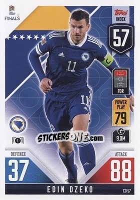 Sticker Edin Dzeko - The Road To Uefa Nations League Finals 2022-2023. Match Attax 101 n. CD57 - Topps