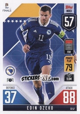 Sticker Edin Dzeko - The Road to UEFA Nations League Finals 2022-2023. Match Attax 101 - Topps