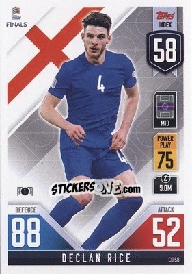 Sticker Declan Rice - The Road To Uefa Nations League Finals 2022-2023. Match Attax 101 n. CD58 - Topps