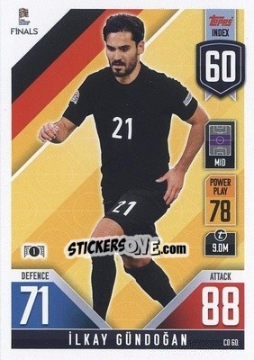 Sticker İlkay Gündoğan - The Road To Uefa Nations League Finals 2022-2023. Match Attax 101 n. CD60 - Topps