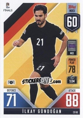 Sticker İlkay Gündoğan - The Road to UEFA Nations League Finals 2022-2023. Match Attax 101 - Topps