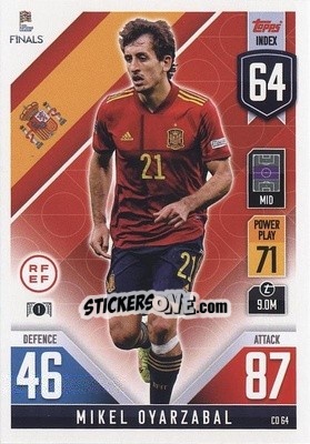 Figurina Mikel Oyarzabal - The Road to UEFA Nations League Finals 2022-2023. Match Attax 101 - Topps