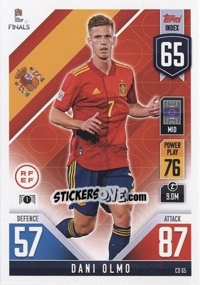 Figurina Dani Olmo - The Road to UEFA Nations League Finals 2022-2023. Match Attax 101 - Topps