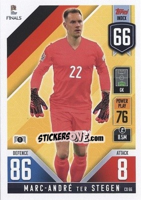 Sticker Marc-André ter Stegen - The Road to UEFA Nations League Finals 2022-2023. Match Attax 101 - Topps