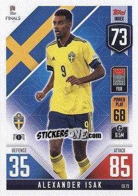 Sticker Alexander Isak - The Road To Uefa Nations League Finals 2022-2023. Match Attax 101 n. CD73 - Topps