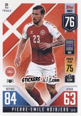 Sticker Pierre-Emile Højbjerg - The Road To Uefa Nations League Finals 2022-2023. Match Attax 101 n. CD76 - Topps