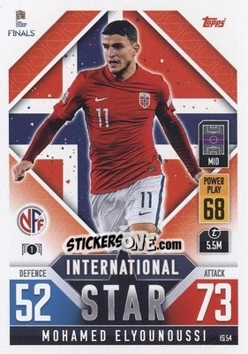 Sticker Mohamed Elyounoussi - The Road to UEFA Nations League Finals 2022-2023. Match Attax 101 - Topps