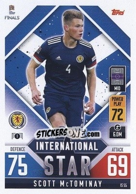 Cromo Scott McTominay - The Road to UEFA Nations League Finals 2022-2023. Match Attax 101 - Topps