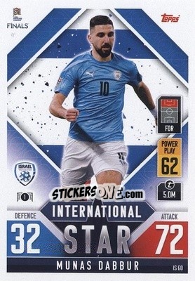 Figurina Munas Dabbur - The Road to UEFA Nations League Finals 2022-2023. Match Attax 101 - Topps