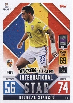 Sticker Nicolae Stanciu - The Road to UEFA Nations League Finals 2022-2023. Match Attax 101 - Topps